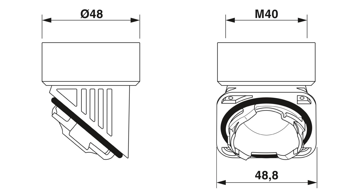 HC-B-TA-M40-PLR-BK - Adaptador - PHOENIX CONTACT - Imagem 2