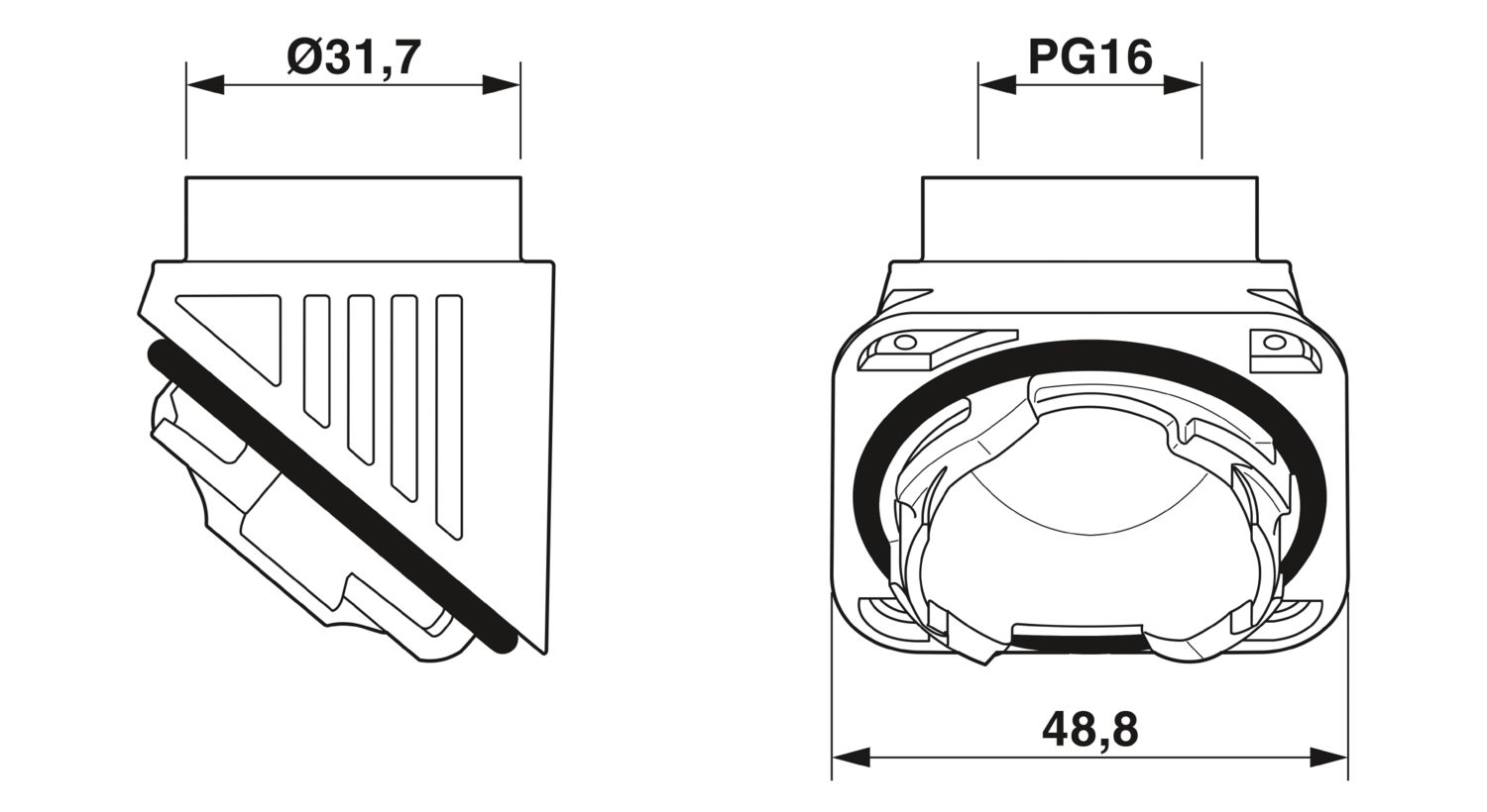 HC-B-TA-PG16-PLR-BK - Adaptador - PHOENIX CONTACT - Imagem 2