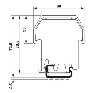AP 2-TU – Suporte de perfil de cobertura – PHOENIX CONTACT – Uds./emb.: 50 unidade(s)