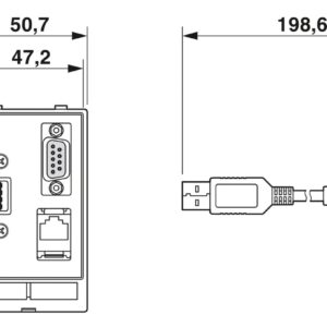 SI-FP-R1A-D1B-U1A/0,7 – Placa frontal de dados – PHOENIX CONTACT