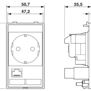 VS-FP-SD-D-RJ456A-BUBU – Placa frontal de dados – PHOENIX CONTACT