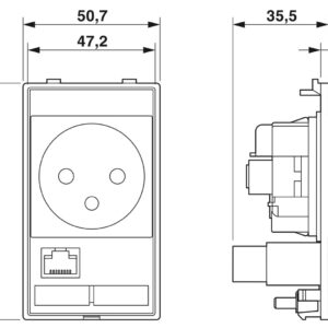 VS-FP-SD-FR-RJ456A-BUBU – Placa frontal de dados – PHOENIX CONTACT
