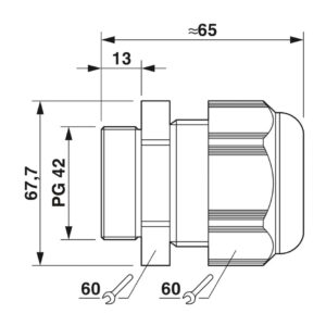 G-INS-PG42-M68N-PNES-LG – Prensa-cabos – PHOENIX CONTACT