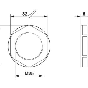 A-INL-M25-P-LG – Contraporca – PHOENIX CONTACT – Uds./emb.: 5 unidade(s)
