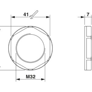 A-INL-M32-P-GY – Contraporca – PHOENIX CONTACT – Uds./emb.: 5 unidade(s)