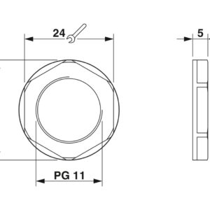 A-INL-PG11-P-GY – Contraporca – PHOENIX CONTACT – Uds./emb.: 5 unidade(s)