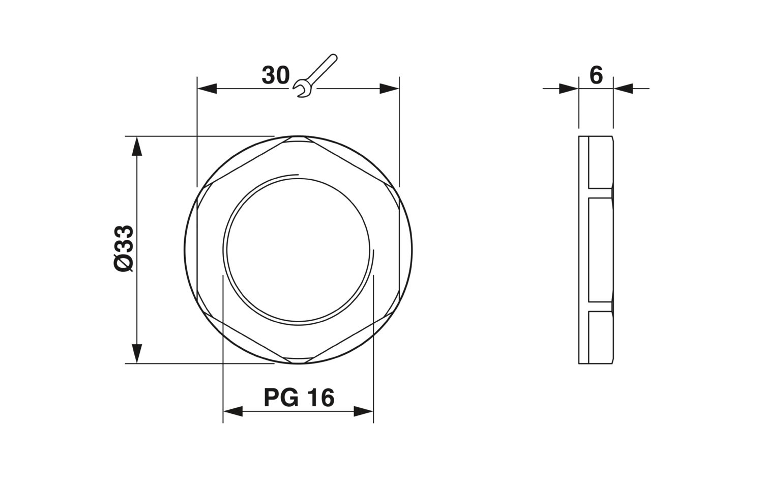 A-INL-PG16-P-GY - Contraporca - PHOENIX CONTACT - Uds./emb.: 5 unidade(s) - Imagem 2