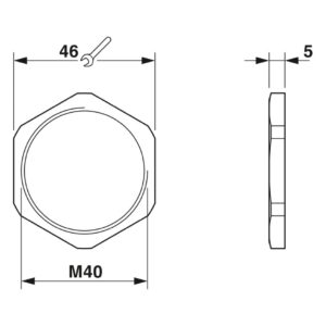 A-INL-M40-S-S – Contraporca – PHOENIX CONTACT – Uds./emb.: 5 unidade(s)
