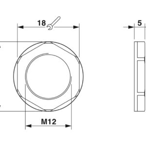 A-INL-M12-P-LG – Contraporca – PHOENIX CONTACT – Uds./emb.: 10 unidade(s)