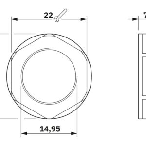 A-INL-NPT3/8-P-GY – Contraporca – PHOENIX CONTACT – Uds./emb.: 10 unidade(s)