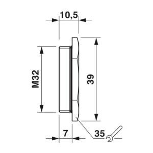 HC-M-BS-M32 – Bujão roscado – PHOENIX CONTACT – Uds./emb.: 10 unidade(s)