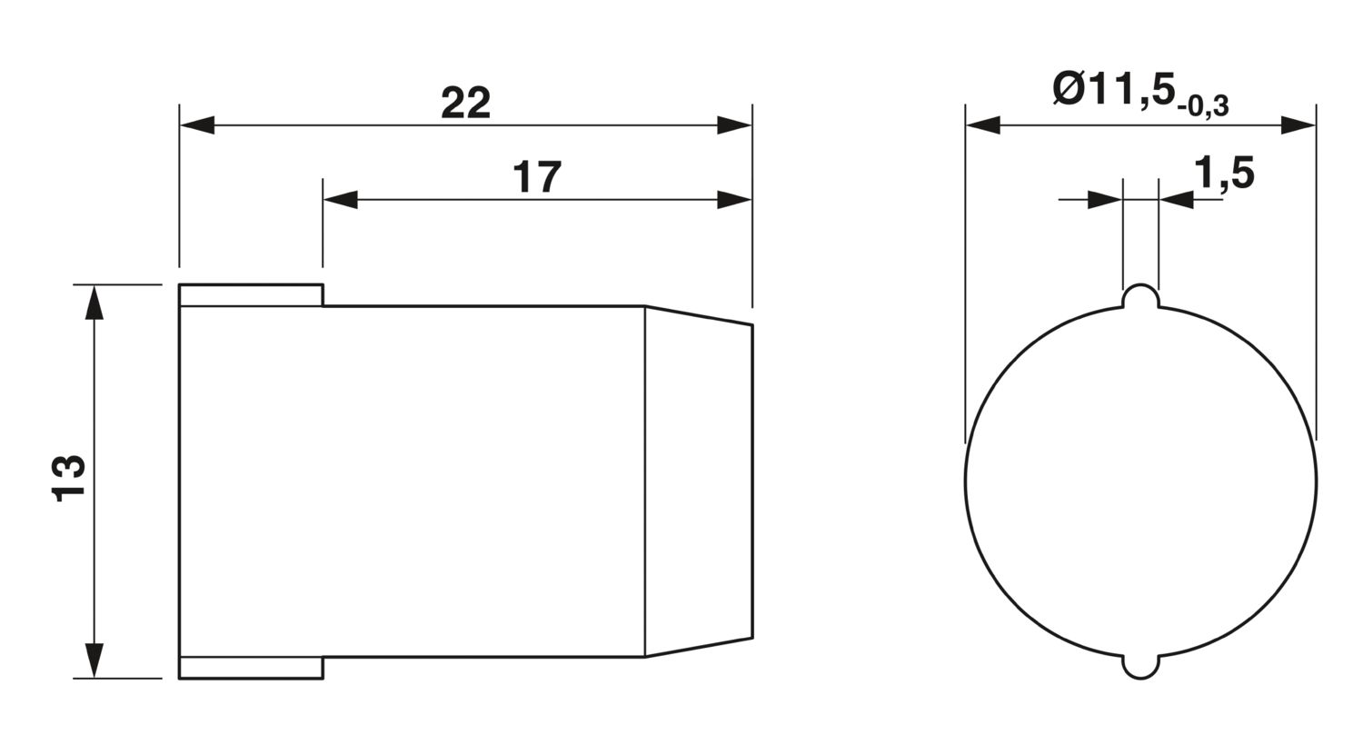 SEALING PLUG 12X22 RD - Tampa - PHOENIX CONTACT - Uds./emb.: 10 unidade(s) - Imagem 2