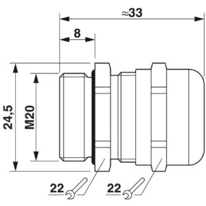 G-INS-M20-M68N-SNES-S – Prensa-cabos – PHOENIX CONTACT