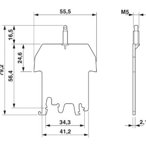 AP 2-TU KS – Suporte de perfil de cobertura – PHOENIX CONTACT – Uds./emb.: 10 unidade(s)