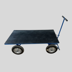 Carrinho Plataforma Industrial EPV800-4RF – 800kg c/ Deck em Chapa de Aço