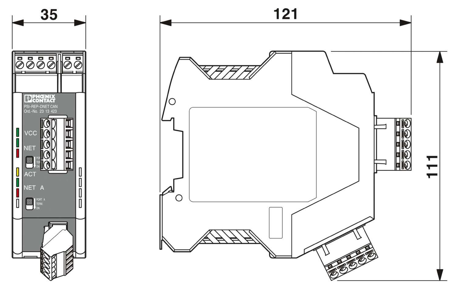 PSI-REP-DNET CAN - Repetidor - PHOENIX CONTACT - Imagem 3