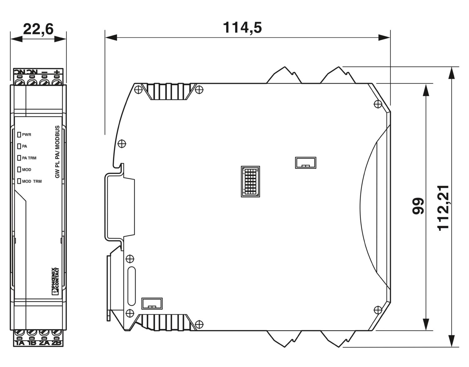 GW PL PA/MODBUS - Conversor de protocolos - PHOENIX CONTACT - Imagem 2