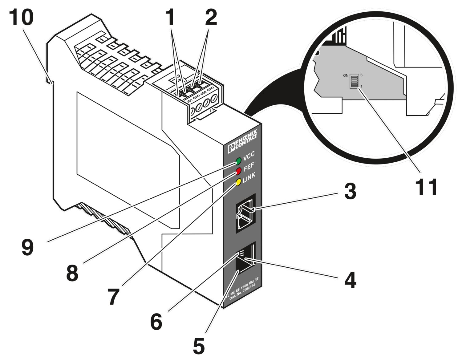 FL MC EF WDM-B SC - Conversor com conector de fibra óptica - PHOENIX CONTACT - Imagem 7