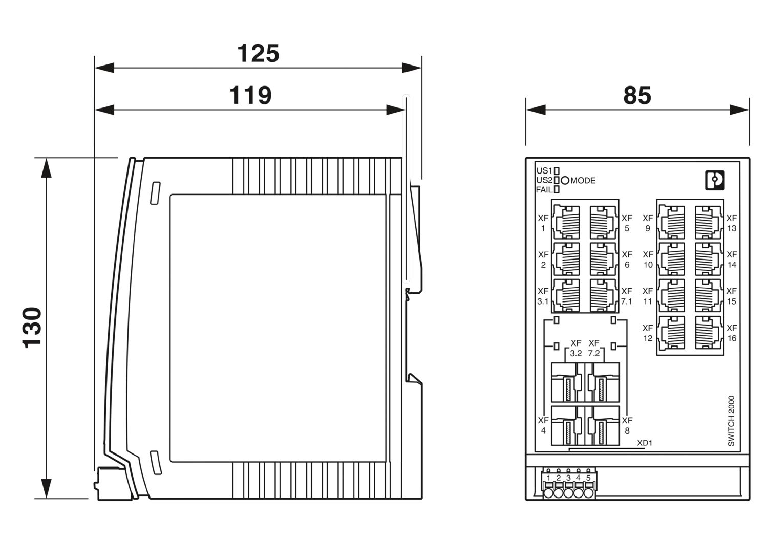 FL SWITCH TSN 2312-2GC-2SFP - Industrial Ethernet Switch - PHOENIX CONTACT - Imagem 2