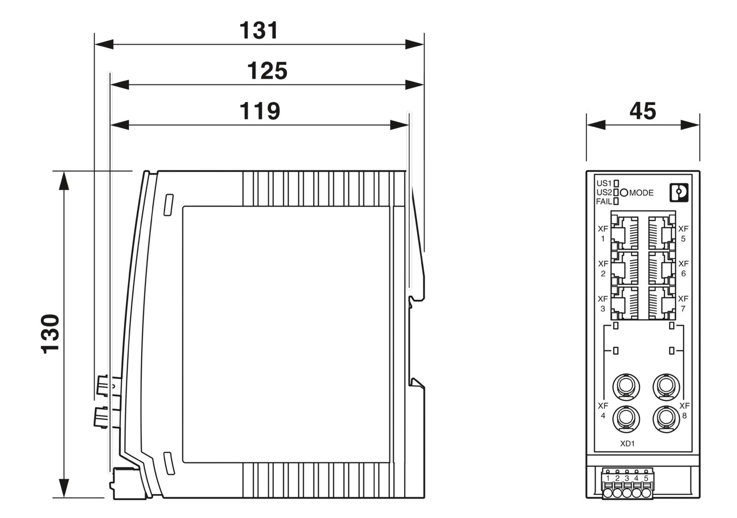 FL SWITCH 2206-2FX ST - Industrial Ethernet Switch - PHOENIX CONTACT - Imagem 2