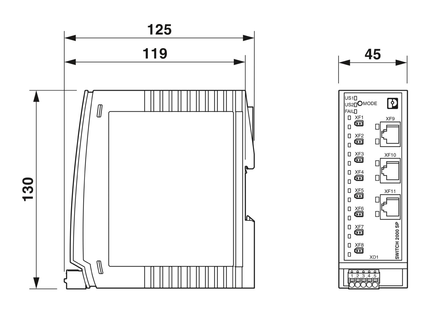 FL SWITCH 2303-8SP1 - Industrial Ethernet Switch - PHOENIX CONTACT - Imagem 3