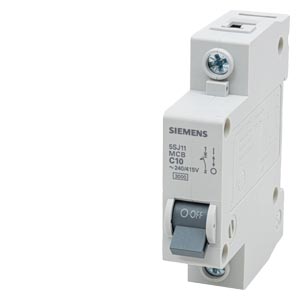 DISJUNTOR DIN 1P 10A C 380V 3KA – SIEMENS- 5SJ1110-7MB