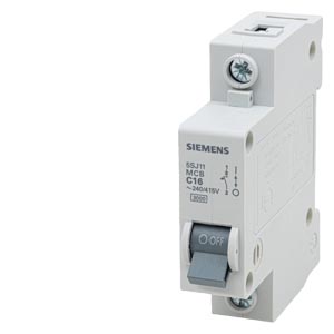DISJUNTOR DIN 1P 16A C 380V 3KA – SIEMENS – 5SJ1116-7MB