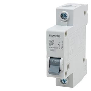DISJUNTOR DIN 1P 20A C 3801V 3KA – SIEMENS – 5SJ1120-7MB