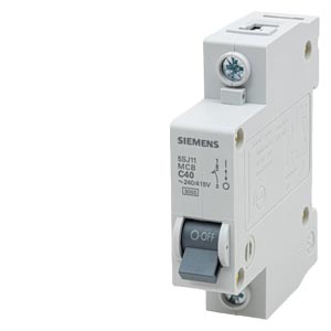 DISJUNTOR DIN 1P 40A C 380V 3KA – SIEMENS – 5SJ1140-7MB