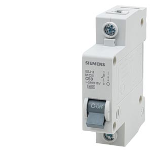 DISJUNTOR DIN 1P 50A C 380V 3KA – SIEMENS – 5SJ1150-7MB