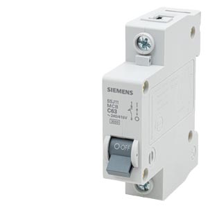 DISJUNTOR DIN 1P 63A C 380V 3KA – SIEMENS – 5SJ1163-7MB