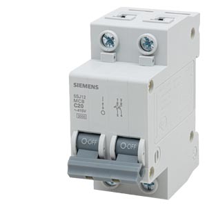 DISJUNTOR DIN 2P 20A C 380V 3KA – SIEMENS – 5SJ1220-7MB