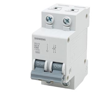 DISJUNTOR DIN 2P 50A C 380V 3KA – SIEMENS – 5SJ1250-7MB