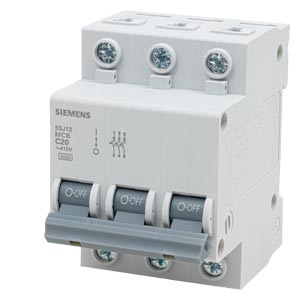 DISJUNTOR DIN 3P 20A C 380V 3KA – SIEMENS – 5SJ1320-7MB