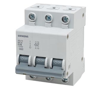 DISJUNTOR DIN 3P 25A C 380V 3KA – SIEMENS – 5SJ1325-7MB