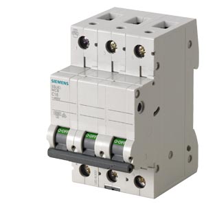 DISJUNTOR DIN 3P 10A C 400V 6KA – SIEMENS – 5SL6310-7MB
