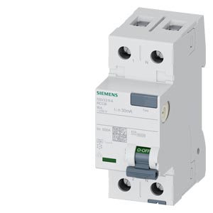 DISJUNTOR DR 2P 16A 230VCA 30MA 10KA – SIEMENS – 5SV3311-6