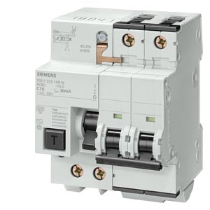DISJUNTOR DR 2P 4,5KA 400VCA 16A 30MA – SIEMENS – 5SU1323-1BB16