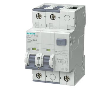 DISJUNTOR DR 2P F 06A 30MA 10KA 3MW 110V – SIEMENS – 5SU1324-7KX10
